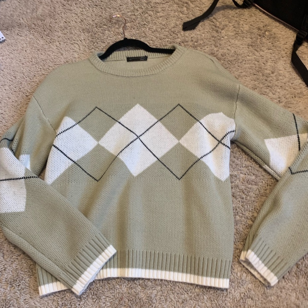 Green sweater grandpa sweater  ·˚ ༘